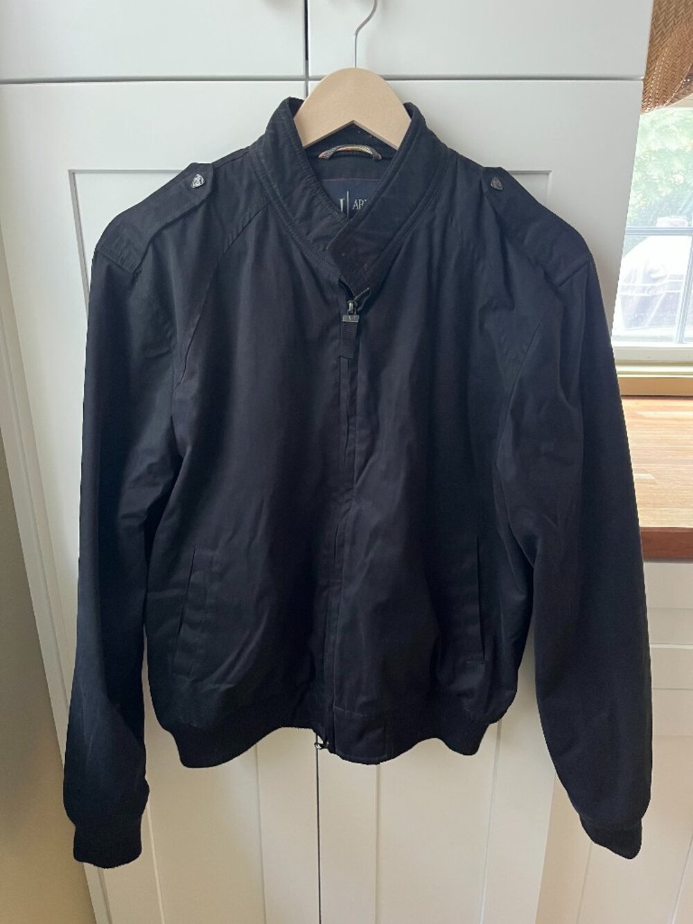 Armani Jeans Black Bomber Jacket – Men's Medium (EU 50)